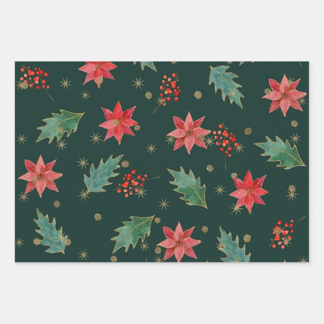 Christmas Traditional Wrapping Paper Sheet (Front)