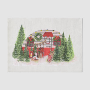 Christmas Trailer Camper Outdoorsy Theme Tissue Paper