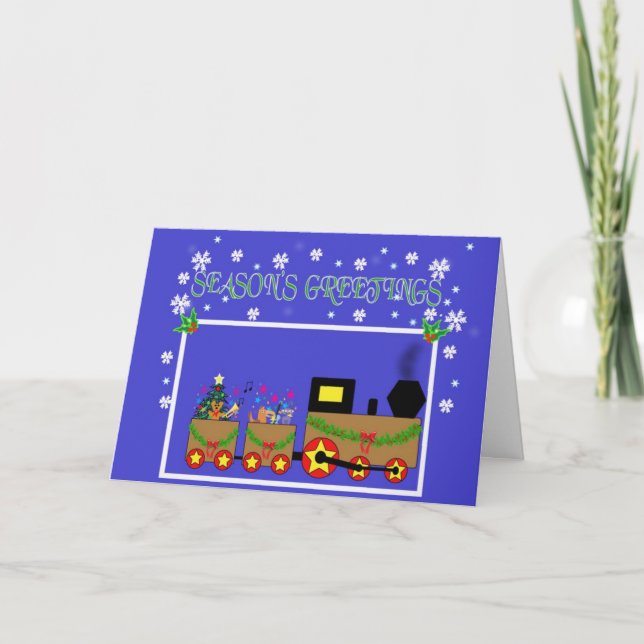 Christmas Train 2 Holiday Card (Front)