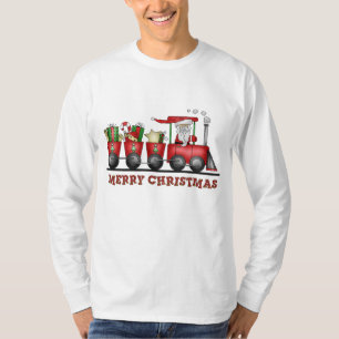 Christmas Train cartoon Holiday t-shirt