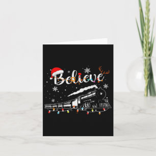 Christmas Train Christmas Believe Express Xmas San Card