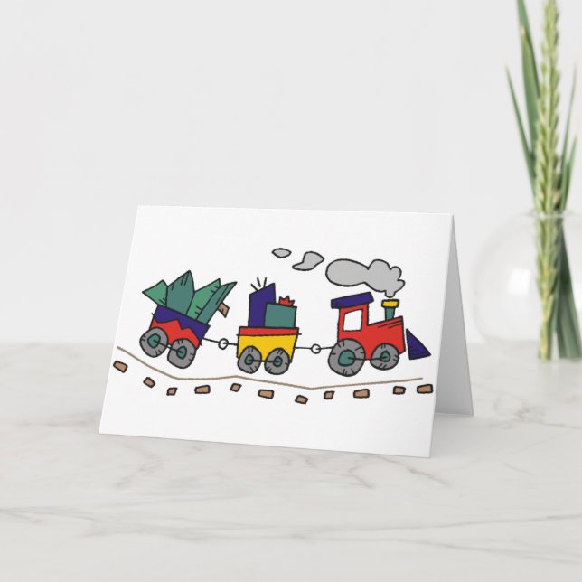 Christmas Train Holiday Card (Front)