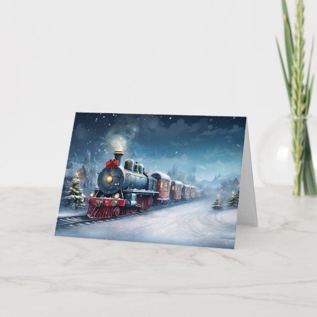 Christmas Train Holiday Card (Front)