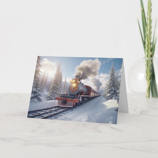 Christmas Train Holiday Card (Front)