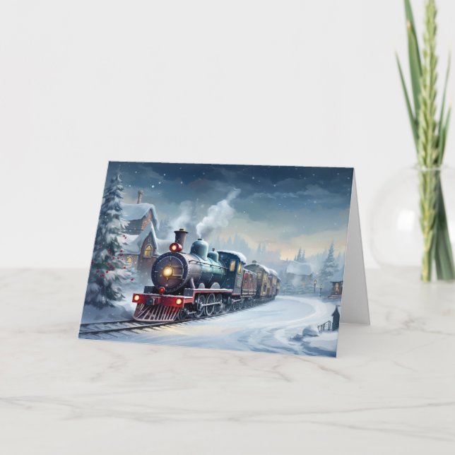 Christmas Train Holiday Card (Front)