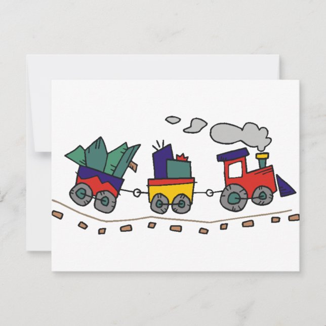 Christmas Train Holiday Card (Front)