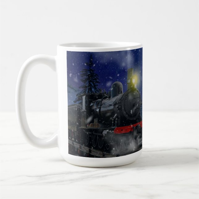 Christmas Train in the snow             Coffee Mug (Left)
