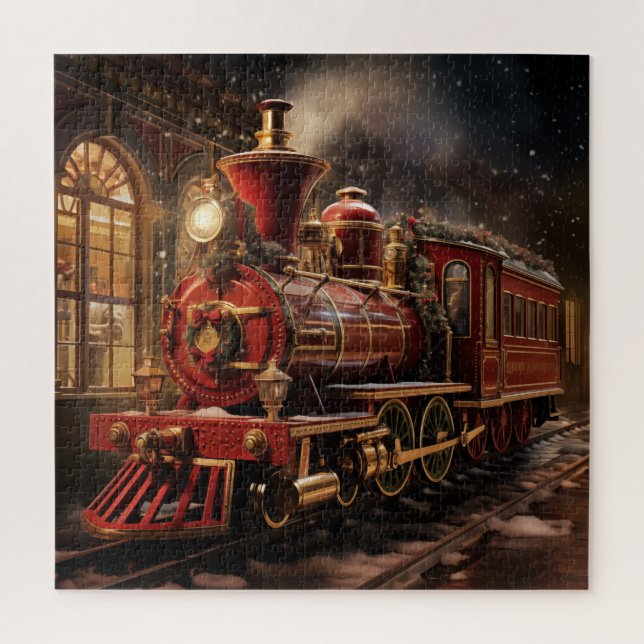 Christmas Train Jigsaw Puzzle (Vertical)
