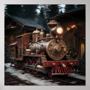 Christmas Train Poster