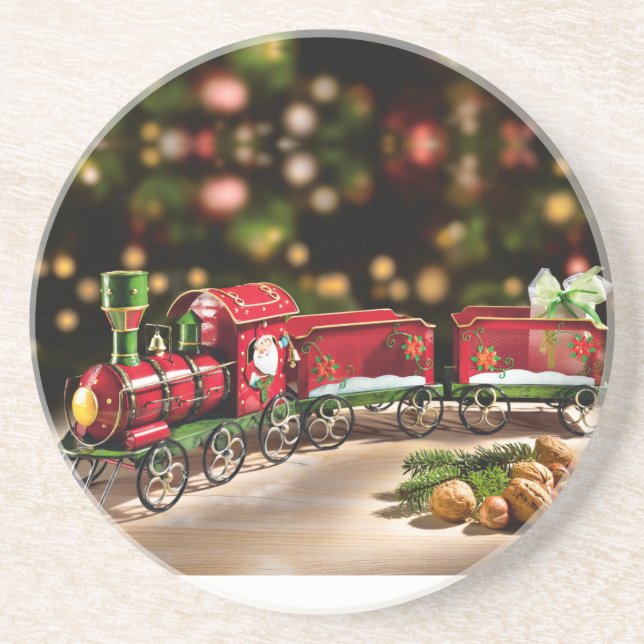 **CHRISTMAS TRAIN** SANDSTONE COASTER (Front)