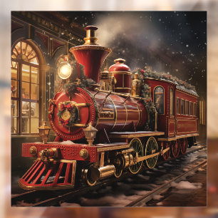 Christmas Train Window Cling