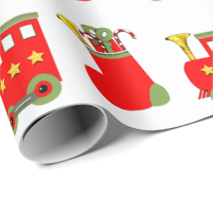 Christmas Trains Wrapping Paper