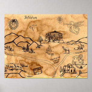 Christmas Treasure Map Poster