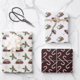 Christmas Treats  Pattern Wrapping Paper Sheet