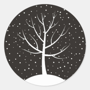 Christmas tree3 classic round sticker