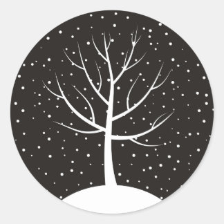 Christmas tree3 classic round sticker