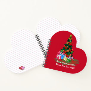 Christmas Tree 2021 Red Spiral Notebook