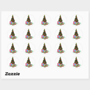 Christmas Tree 2021 Round Sticker