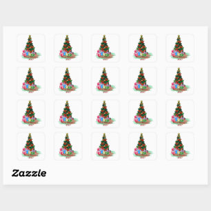 Christmas Tree 2021 Square Sticker