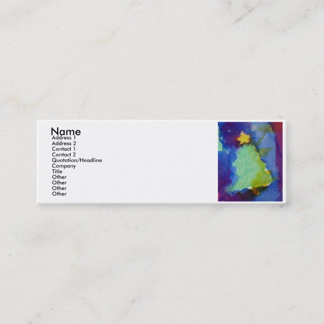 CHRISTMAS TREE 2 MINI BUSINESS CARD (Front)