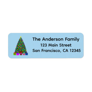 Christmas Tree #2 Return Address Labels