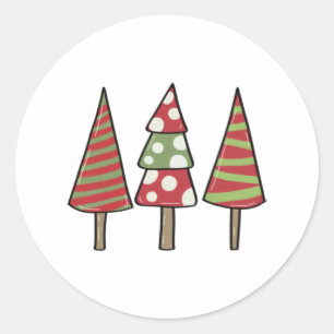 christmas tree  37 classic round sticker