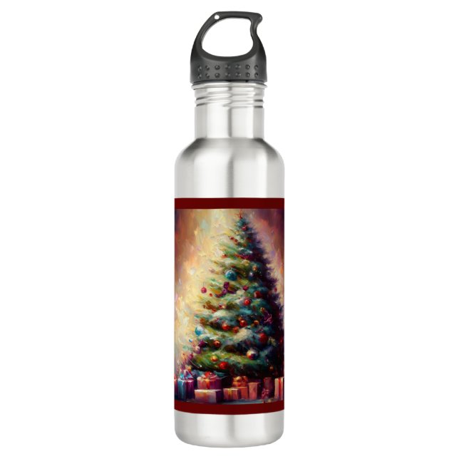 Christmas Tree 3 710 Ml Water Bottle (Front)