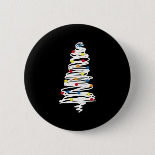 Christmas tree      6 cm round badge