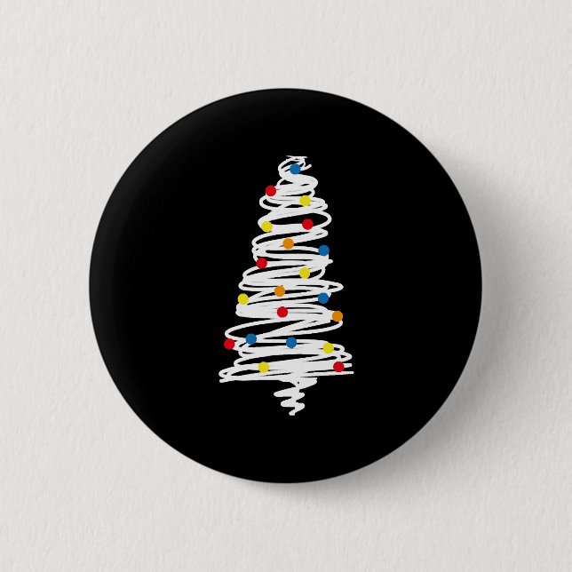 Christmas tree      6 cm round badge (Front)