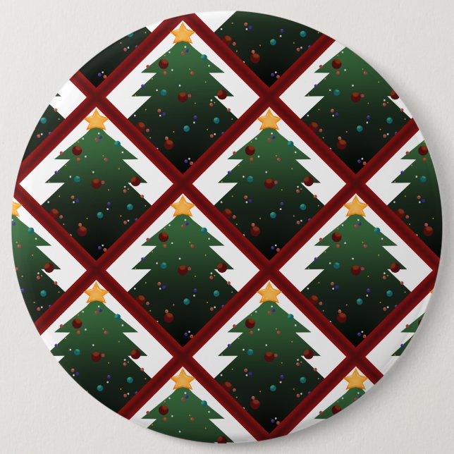 Christmas Tree 6 Cm Round Badge (Front)