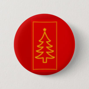 Christmas Tree 6 Cm Round Badge