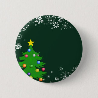 Christmas Tree 6 Cm Round Badge