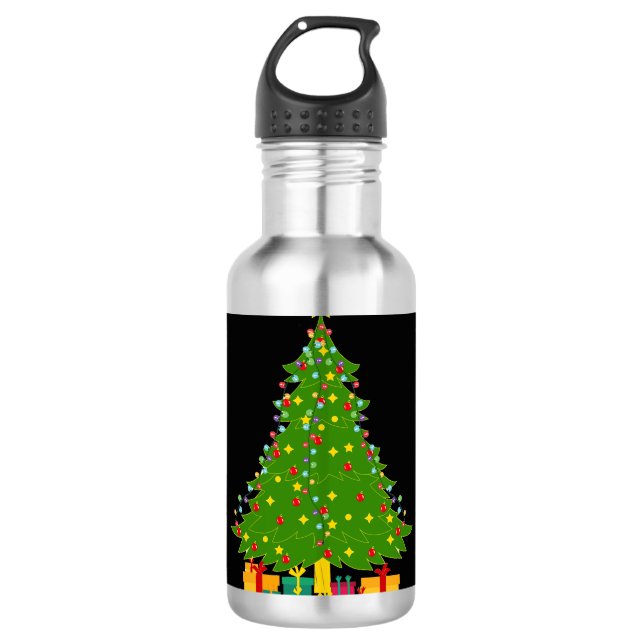 Christmas Tree 710 Ml Water Bottle (Front)