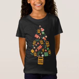 Christmas Tree Accountant Calculator Finance Chris T-Shirt