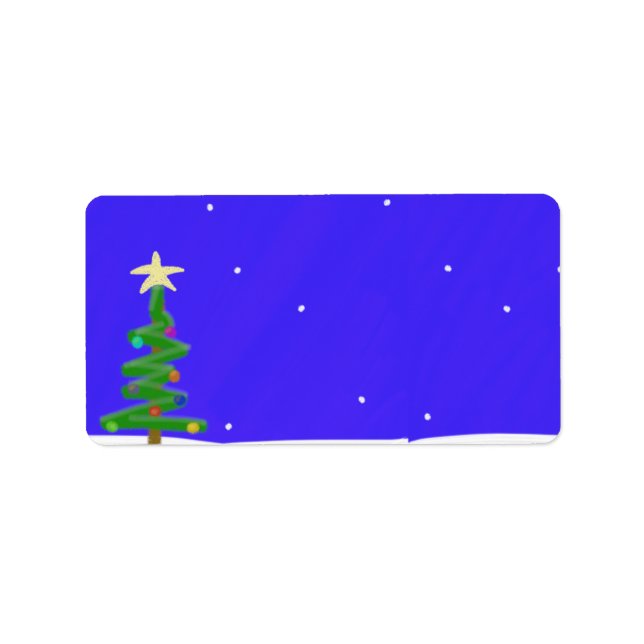 Christmas Tree Address Label (Front)