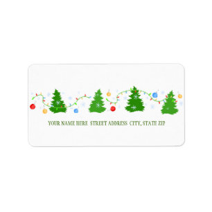 Christmas Tree Address Mailing Labels