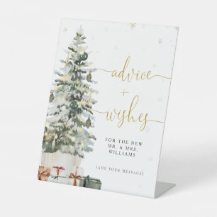 Christmas Tree Advice & Wishes Pedes Pedestal Sign