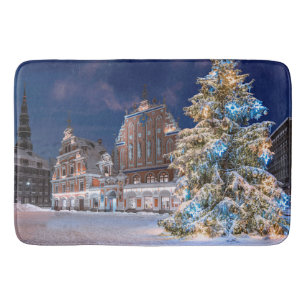 Christmas tree and Blackheads house in Riga Bath Mat