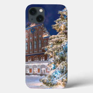 Christmas tree and Blackheads house in Riga iPhone 13 Case