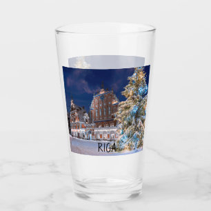 Christmas tree and Blackheads house in Riga Glass