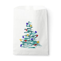 Christmas Tree and Bulbs Favour Bags