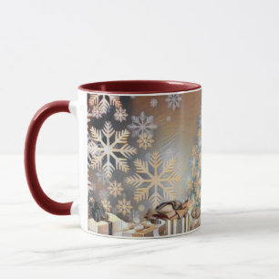 Christmas tree and Christmas gifts watercolor Mug