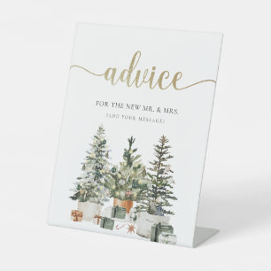 Christmas Tree And Gifts Advice Sign