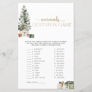 Christmas Tree And Gifts Animals Gestation Game