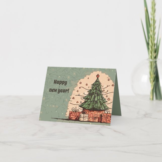 Christmas Tree and Gifts Card (Front)