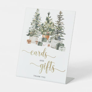 Christmas Tree And Gifts Cards And Gifts Sign