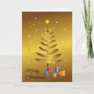 Christmas Tree and gifts Holiday Card