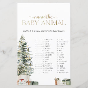 Christmas Tree And Gifts Name the Baby Animal Game