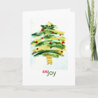 Christmas Tree and Holiday Greeting Card