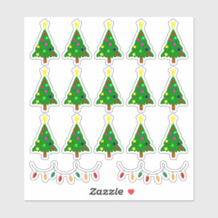 Christmas Tree and Lights Stickers,Holiday Planner